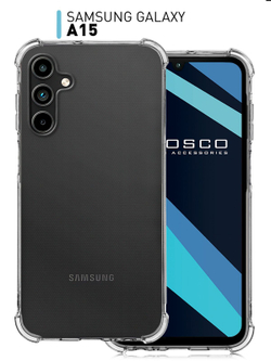Чехол ROSCO для Samsung Galaxy A15 (арт.SS-A15-HARD-TPU-TRANSPARENT )