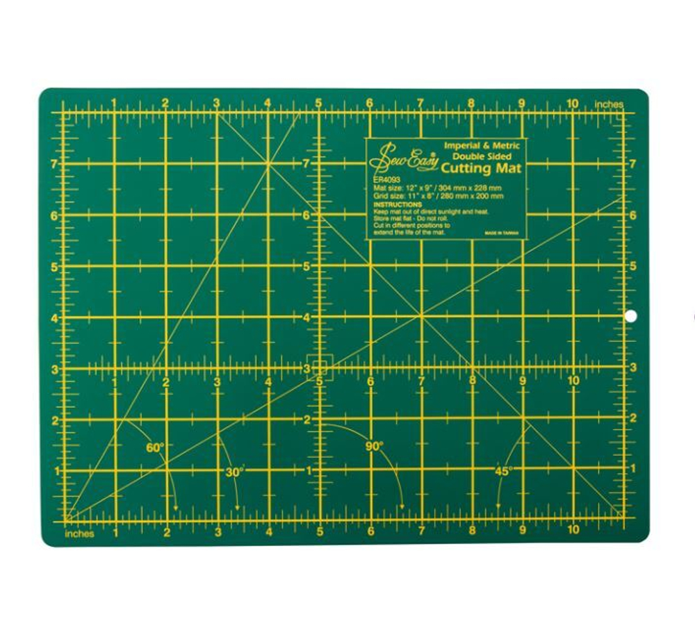 Мат для раскройного ножа двусторонний, мини, 304 мм x 228 мм, 12" x 9" (10702070/230621/0188295/1_Та
