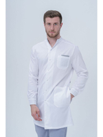 Медицинский халат мужской на кнопках TZ810-WHT