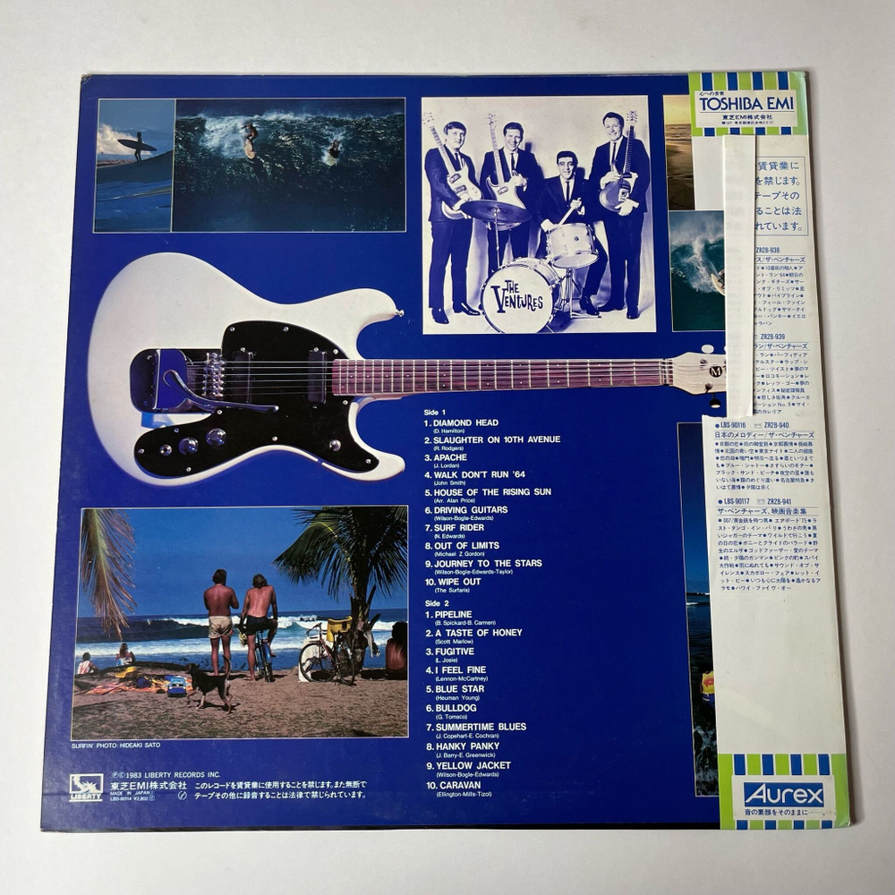 Винтажная виниловая пластинка LP The Ventures Surfin Deluxe (Japan 1983) (Obi)