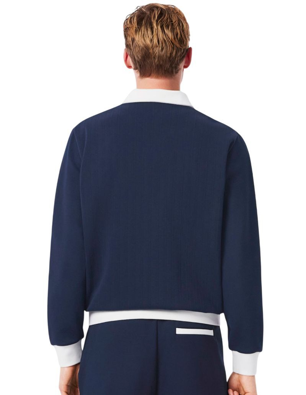 Мужская теннисная кофта Lacoste Tennis Heritage Ultra Dry - navy blue/white