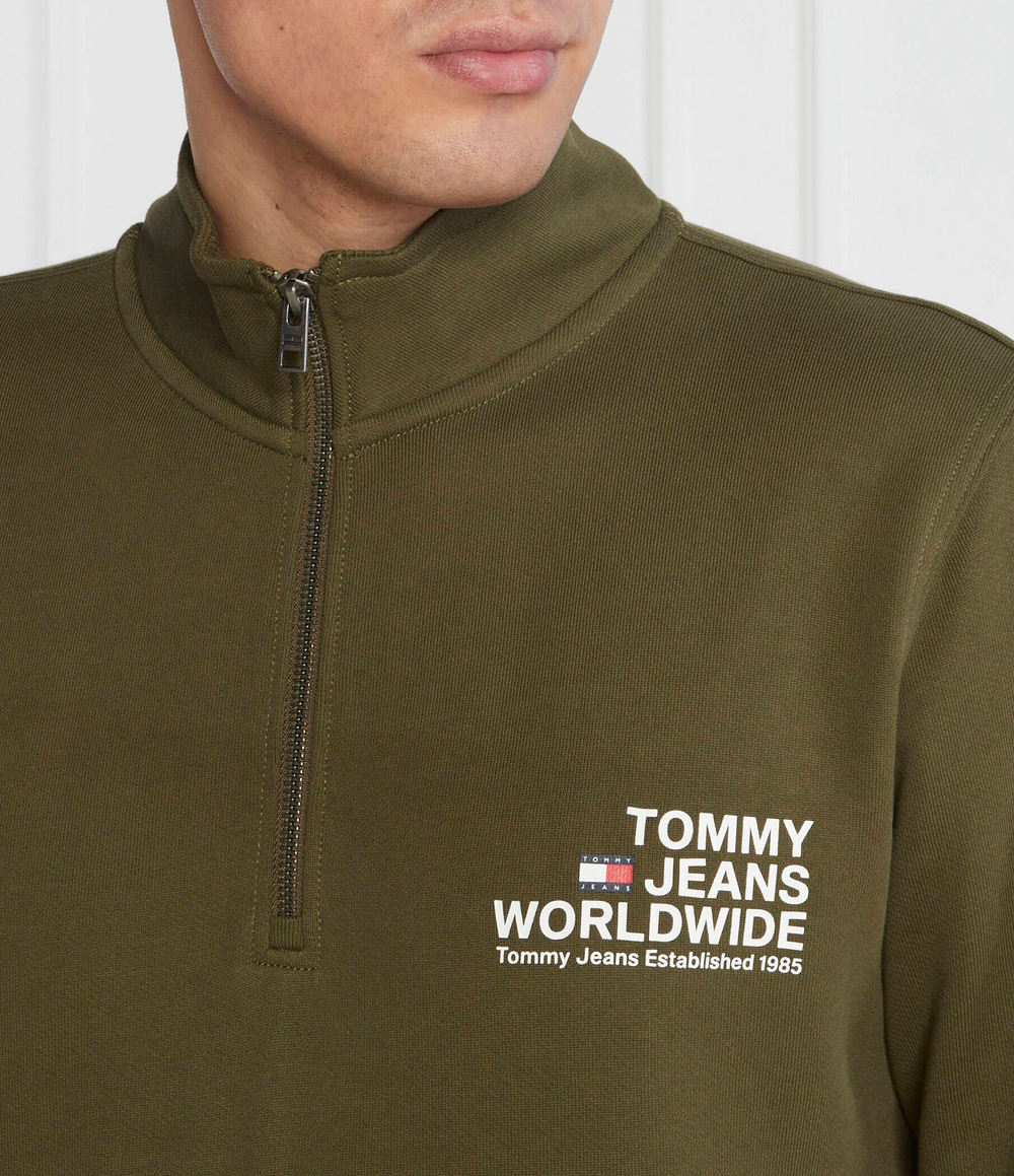Худи ENTRY GRAPHIC HALF-ZIP Tommy Jeans - зеленый(DM0DM17782)