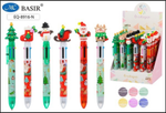 Авторучка 6 цв. детская "Новогодние" ассорти (Basir)