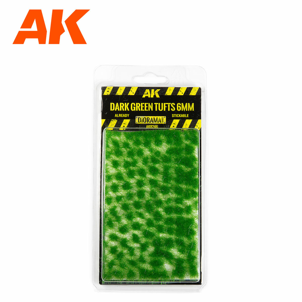 Имитация травы AK Interactive DARK GREEN TUFTS 6MM