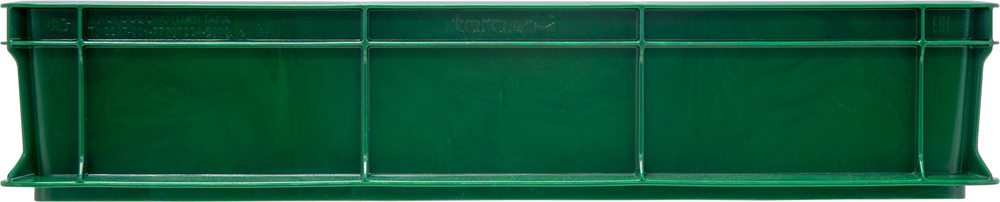 Ящик сплошной 600×400×120 мм, объем 22 л., арт.: 704.03.01, зелёный, код: 16393