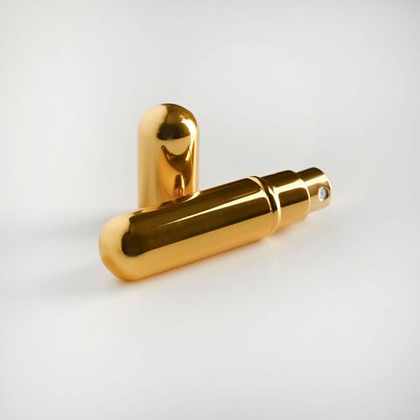 Атомайзер с распылителем 5 мл золотой