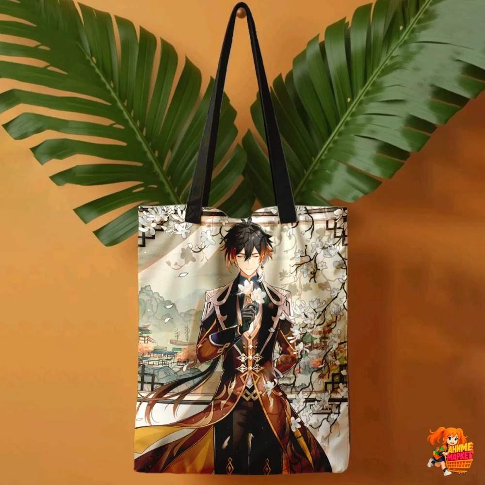Сумка шоппер с принтом Genshin Impact