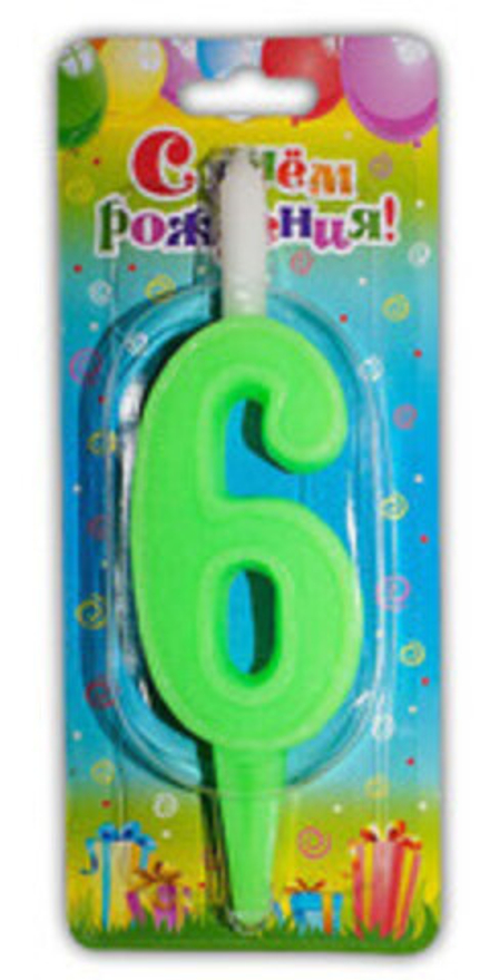 Свеча тортовая Разноцветная 6