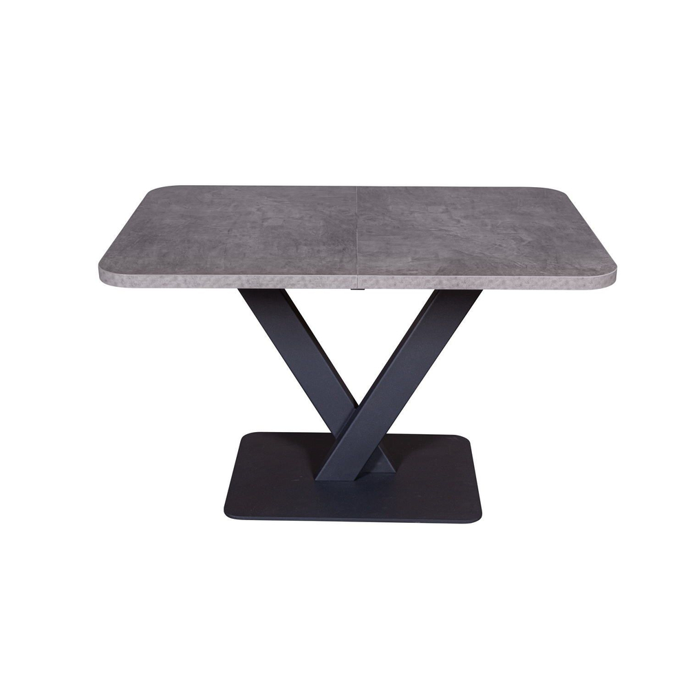 Стол Chester раздвижной  (120+40) камень темный, опоры черные