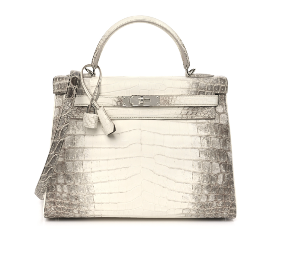 HERMÈS Birkin 25 Himalaya Niloticus Crocodile Diamond‑Encrusted Palladium Hardware, новая