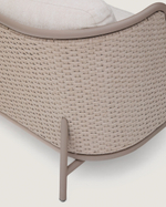 Уличный 3-местный диван Sedalis из алюминия и веревки серого цвета 210 см