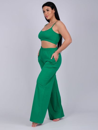 Пижама женская брюками с топом 100% хлопок Ивановский трикотаж