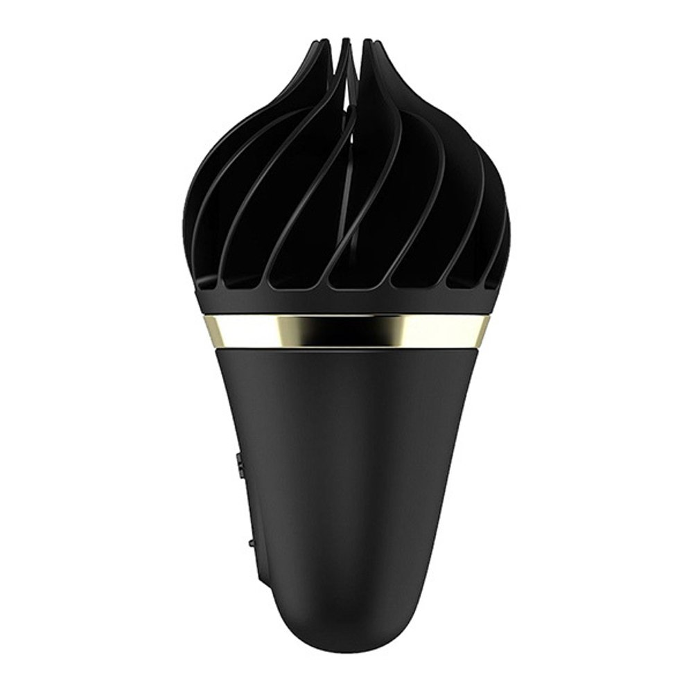 Черный вибратор-спиннер 10,5см Satisfyer Sweet Treat