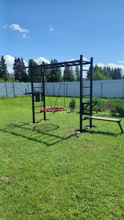 Монтаж уличной шведской стенки Sv Sport Рукоход (4 вертикальных столба)