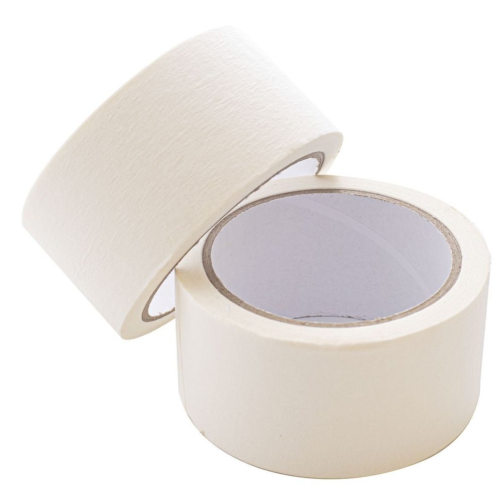 Клейкая лента малярная Alingar, 50 мм * 25 м, бумажная основа, бежевая, уп. 6 шт.