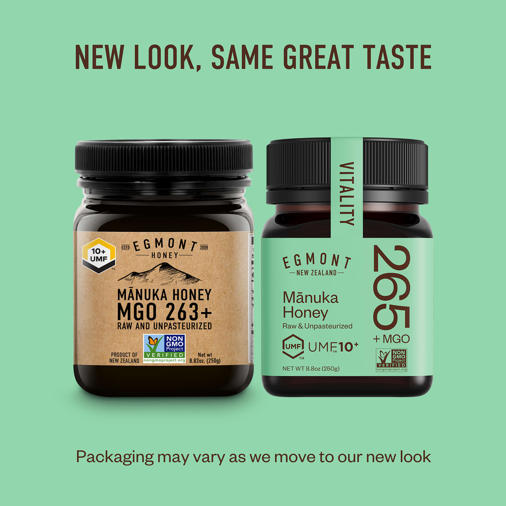 Egmont Honey, Мед манука, необработанный и непастеризованный, UMF ™ 10+, MGO 265+, 250 г (8,8 унции)