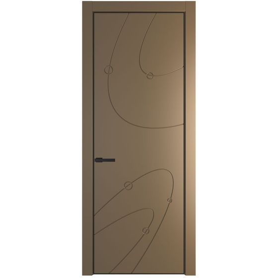 Межкомнатная дверь эмаль Profil Doors 5PA перламутр золото глухая профиль серая ночь