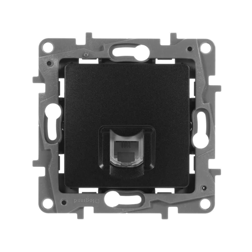 Розетка телефонная RJ11 антрацит ETIKA Legrand