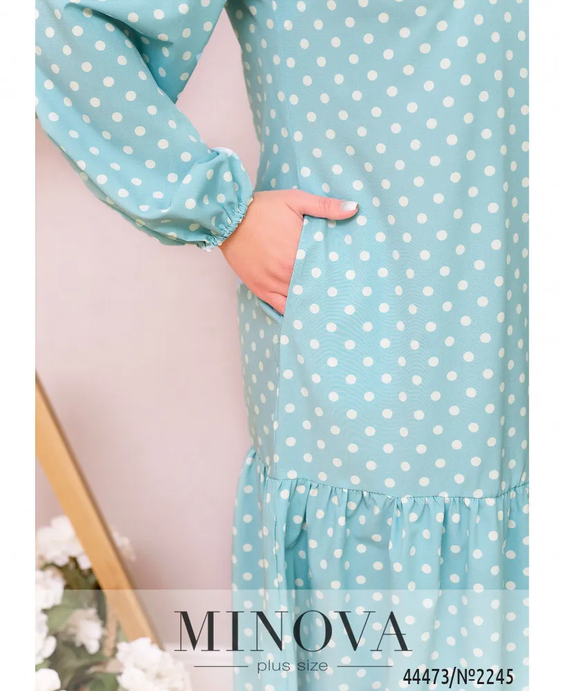 Платье 2245-голубой Minova
