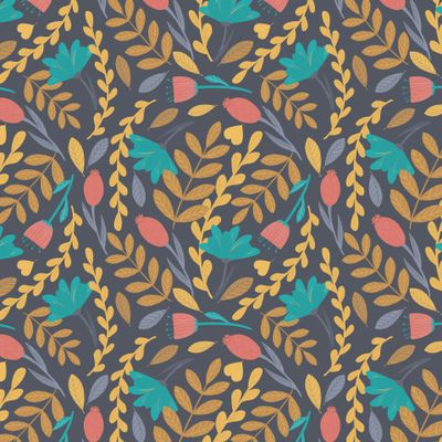 Сказочные цветы на темном