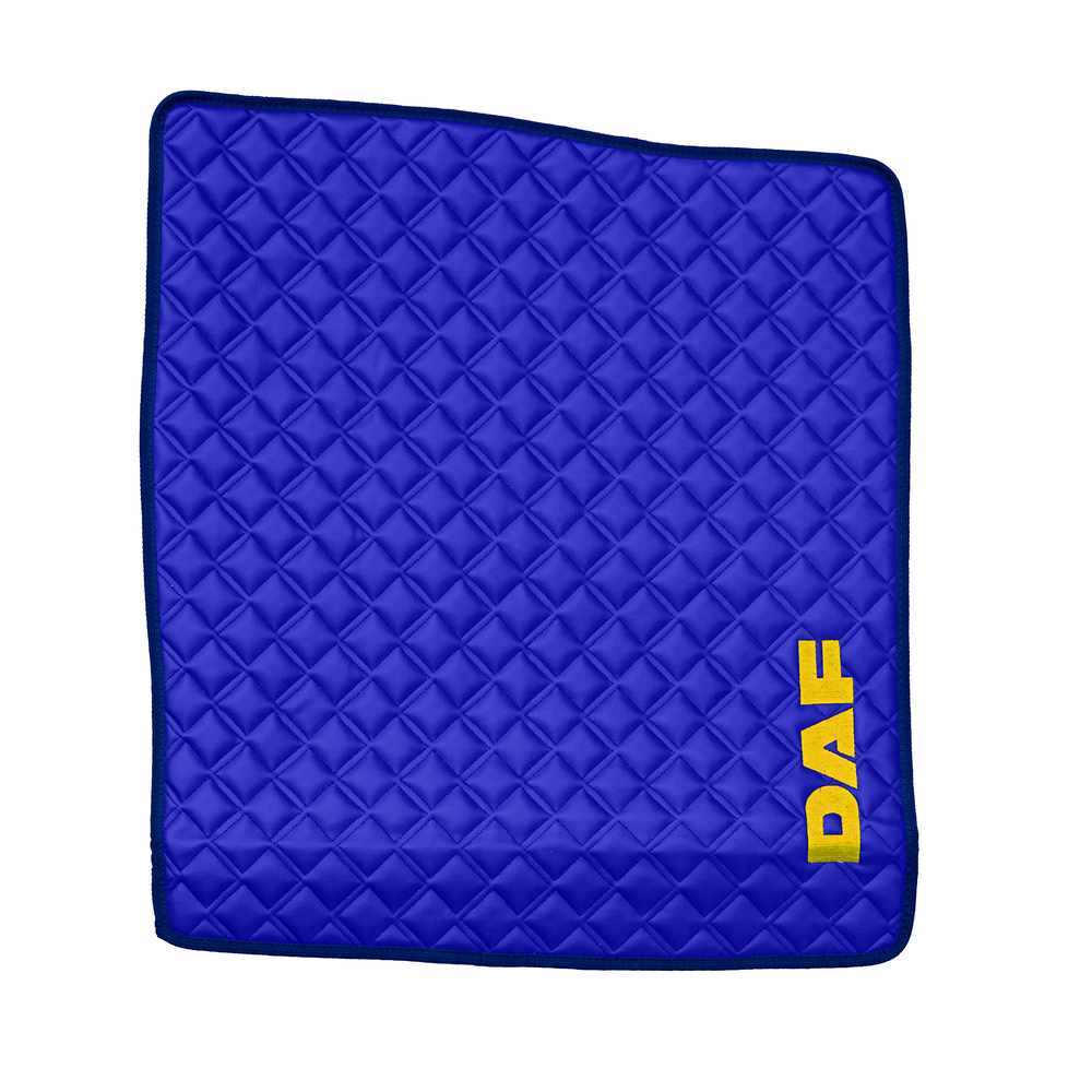 Ковры Daf XF-105 с 2006 года (механика) (экокожа, синий, синий кант, желтая вышивка)