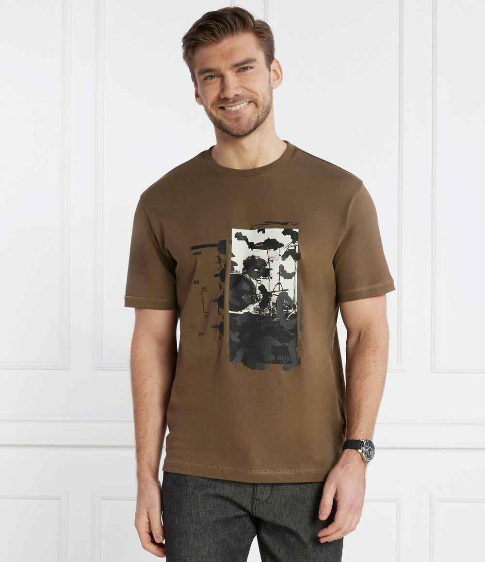 Футболка TeRetroLeo BOSS ORANGE - хаки(50510021)