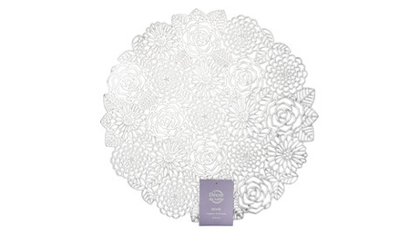 Салфетка подстановочная 38см Decor de table Rose серебристая