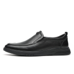 HLA Top Grain Cow Leather Casual Leather Shoes Men"s Black