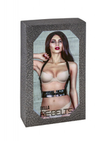 Портупея черная с зеркальными элементами Bella Black (черный) one size (Цвет: черный)