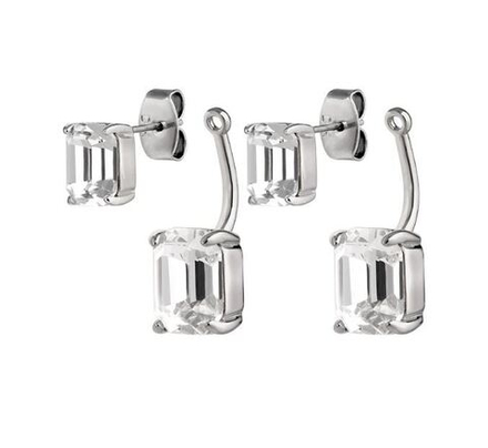 Серьги-трансформеры 2-in-1 Dyrberg Kern TETI SS CRYSTAL 460008