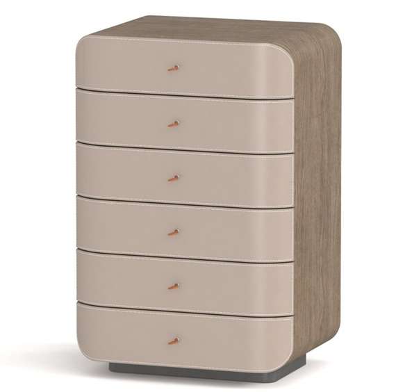 Комод SG-46, 105х59 см, бежевая экокожа, шпон ореха