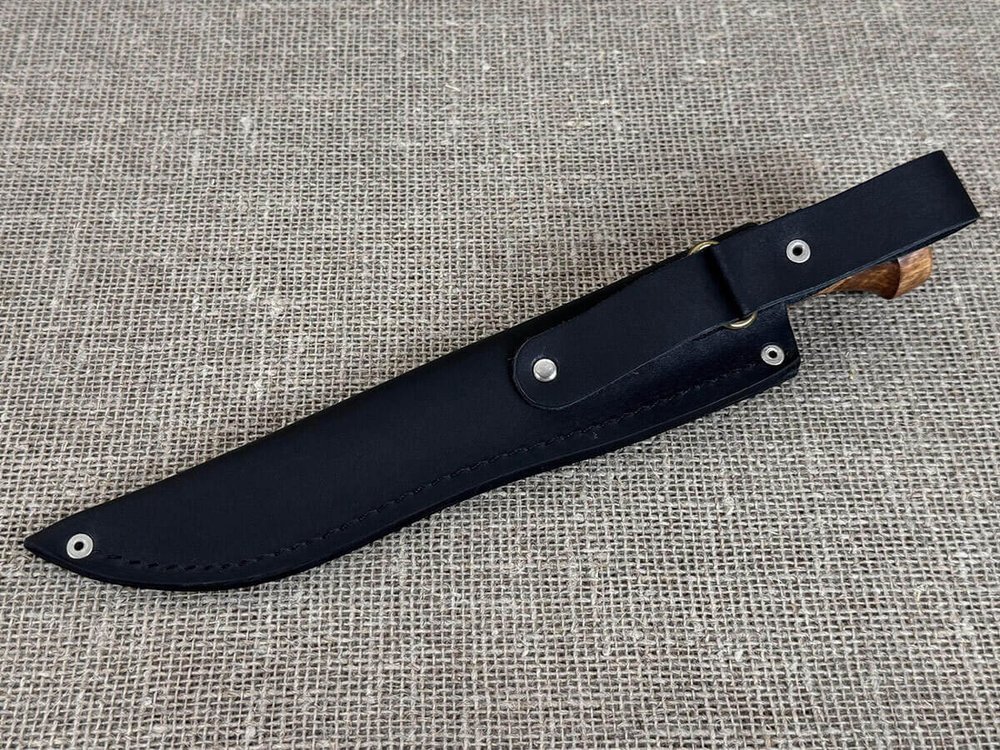 Финский нож Пуукко, сталь 95Х18, рукоять мореная карельская берёза