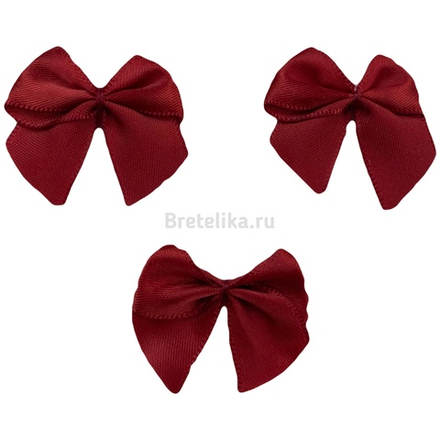 Бантик темно-красный 15 мм