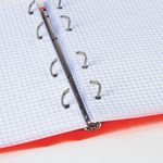 Тетрадь на кольцах А5 (175х220 мм), 120 л., пластиковая обложка, клетка, с фиксирующей резинкой, BRAUBERG, оранжевая, 403571