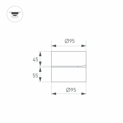Светильник SP-RONDO-FLAP-R95-16W Day4000 (WH, 110 deg) (Arlight, IP40 Металл, 3 года) 026481