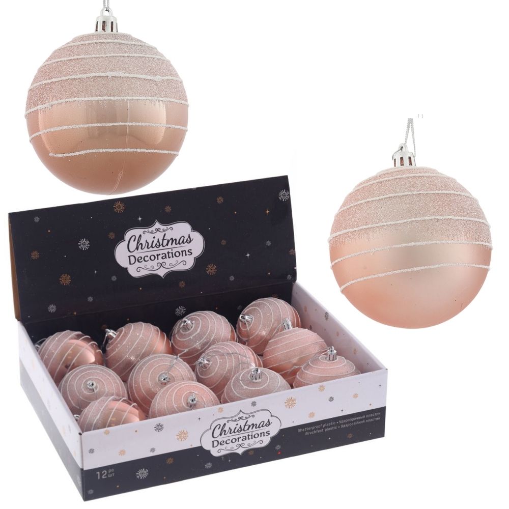 GAEM Набор из 12шт Украшение новогоднее "Шар", D 8 см, L35 W26,5 H9 см