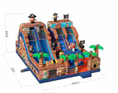 Коммерческий надувной батут «Остров сокровищ» 11×8×6,5 м