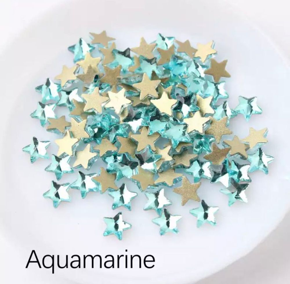 Звезда для маникюра 5 мм Aquamarine - 4 шт