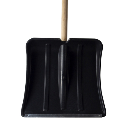 Лопата для уборки снега Шабашка, с деревянным черенком, 386 x 371 мм