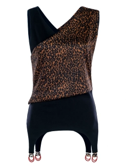 Топ леопардовый с имитацией пояса для чулок Ola Ola OLA OLA