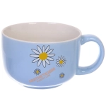 Бульонница керамическая 550мл «Ромашки», микс цветов