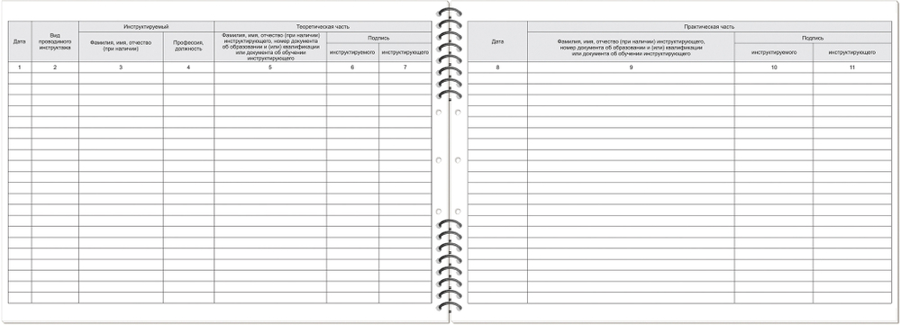 Журнал инструктажа по пожарной безопасности 50 листов (НОВАЯ ФОРМА)
