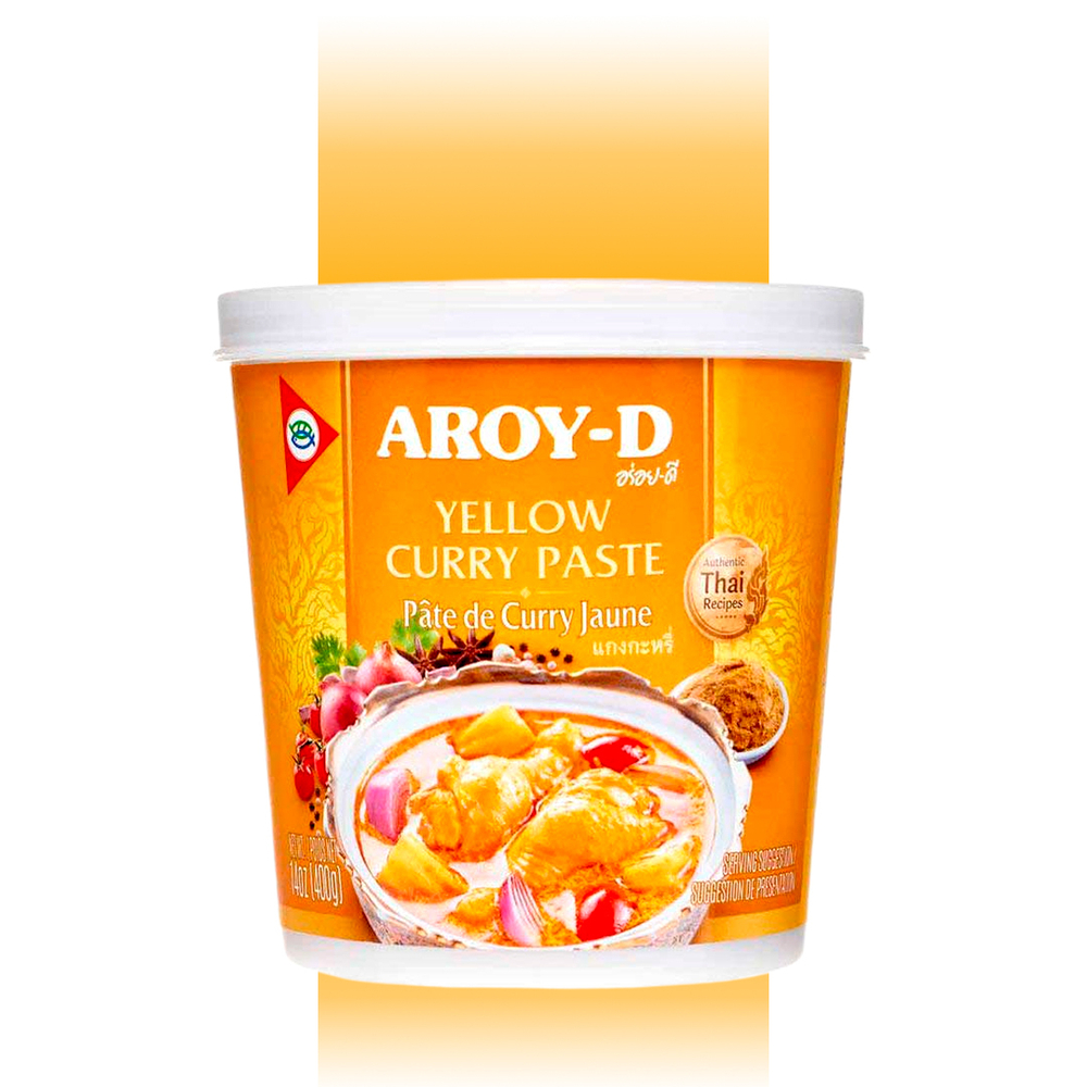 Паста Карри желтая Aroy-D Yellow Curry Paste 400 г