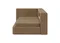Диван-кровать Cube c нишей L (коричневый, рогожка)