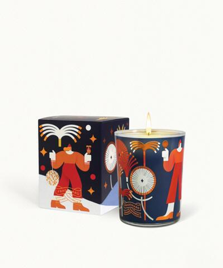 Огонь подо льдом | Свеча 200г + декорированный стакан