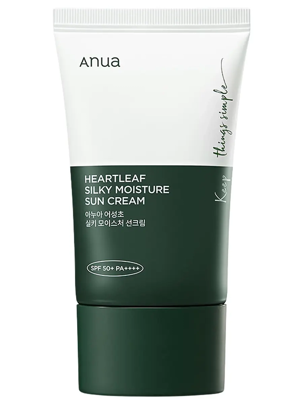 Anua Солнцезащитный крем с экстрактом хауттюйнии SPF50 Heartleaf Silky Moisture Sunscreen 50 мл
