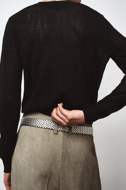 ZARA СВИТЕР НА ПУГОВИЦАХ, ЧЕРНЫЙ