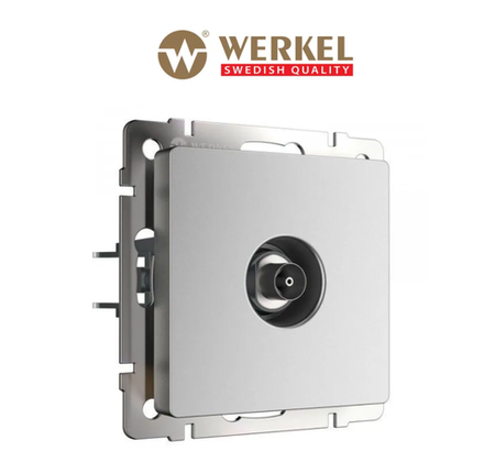 WERKEL ТВ-розетка оконечная (серебряный матовый) W1183065