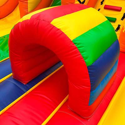 Коммерческий надувной батут «Сафари-Тигр» 10*9*8м, с двумя горками