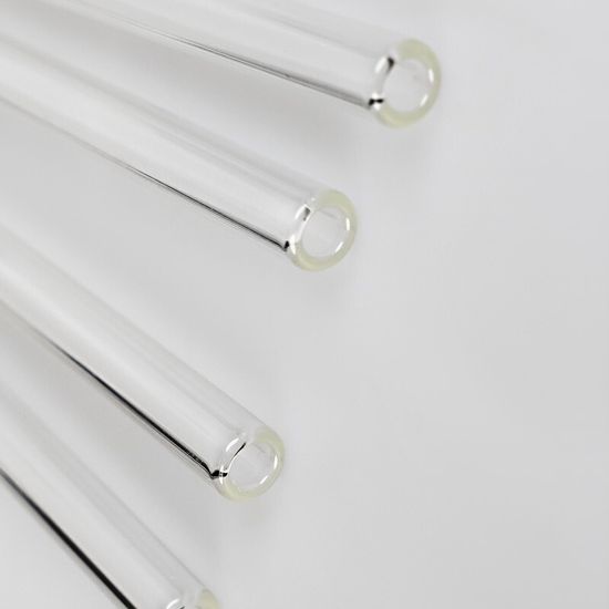 Трубочка стеклянная прямая прозрачная